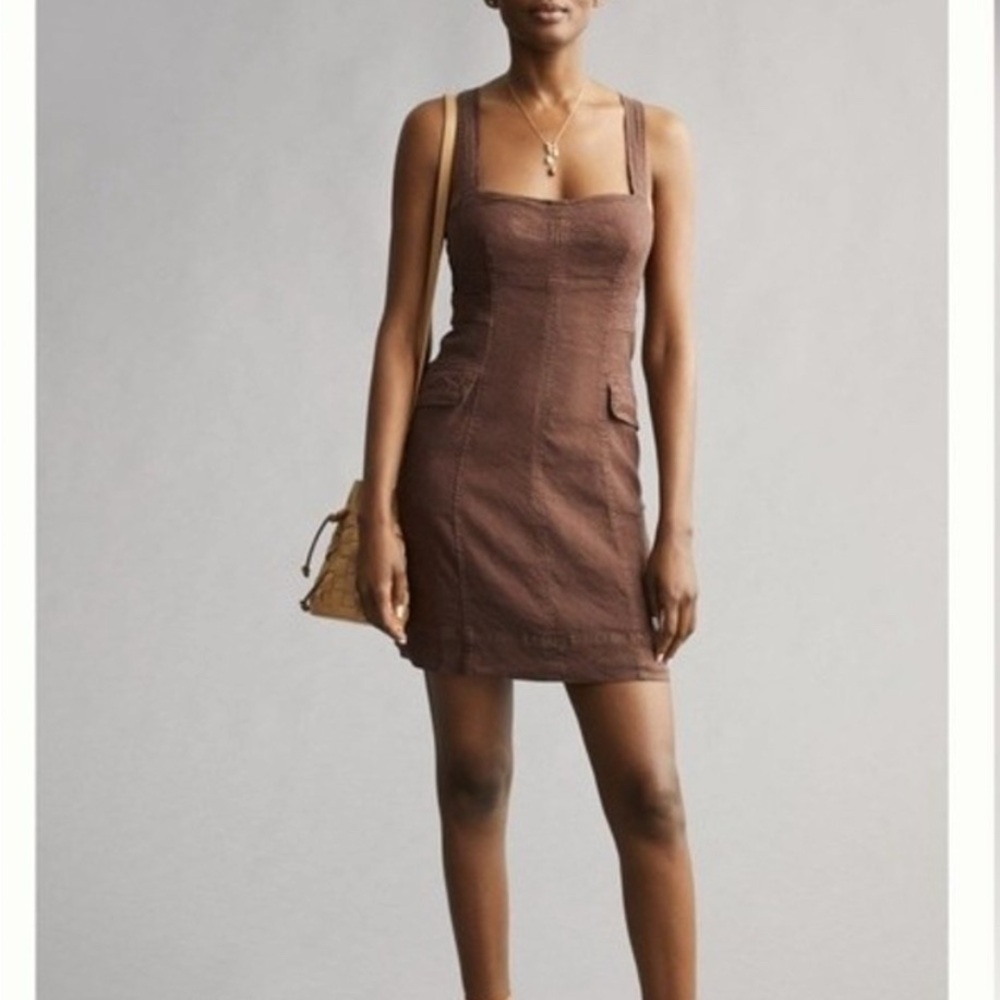 Anthropologie Square Neck Mini Dress